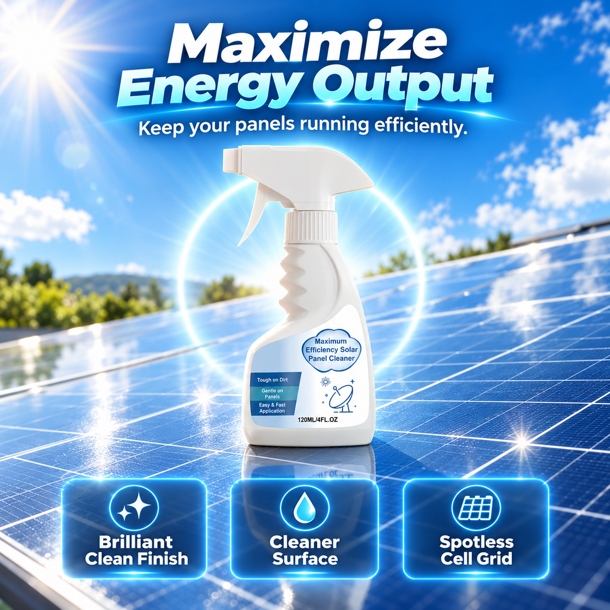 All In One Solar Panel Cleaning Spray 🫧