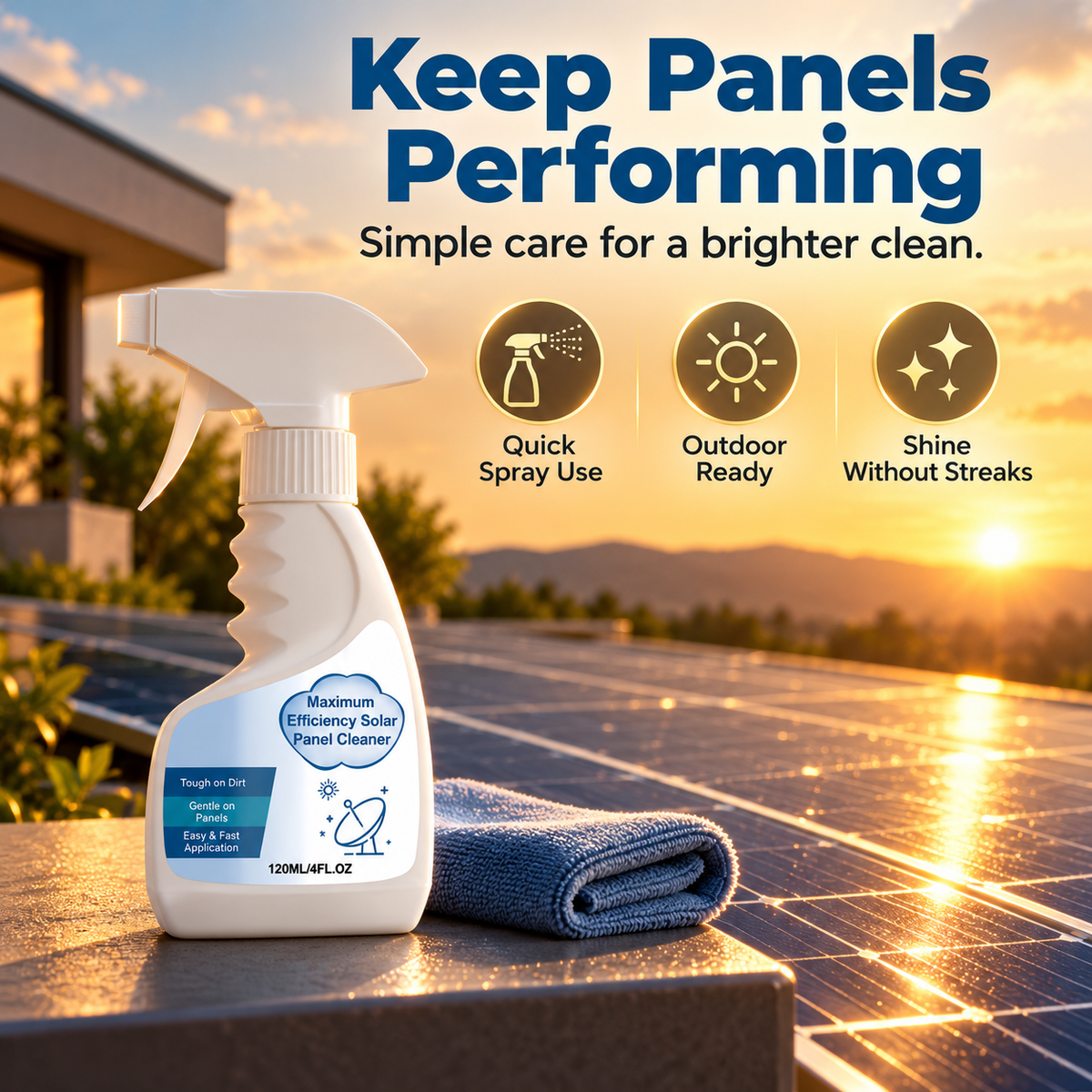All In One Solar Panel Cleaning Spray 🫧