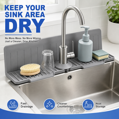 Self-Draining Silicone Sink Mat