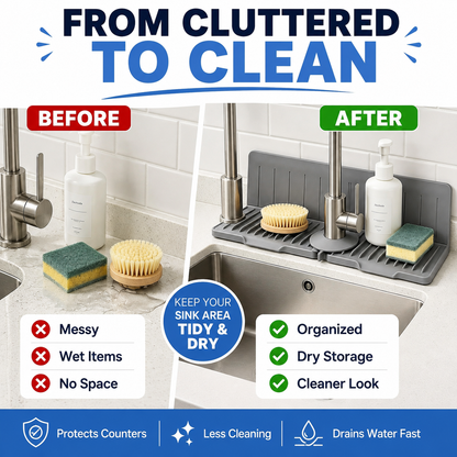 Self-Draining Silicone Sink Mat