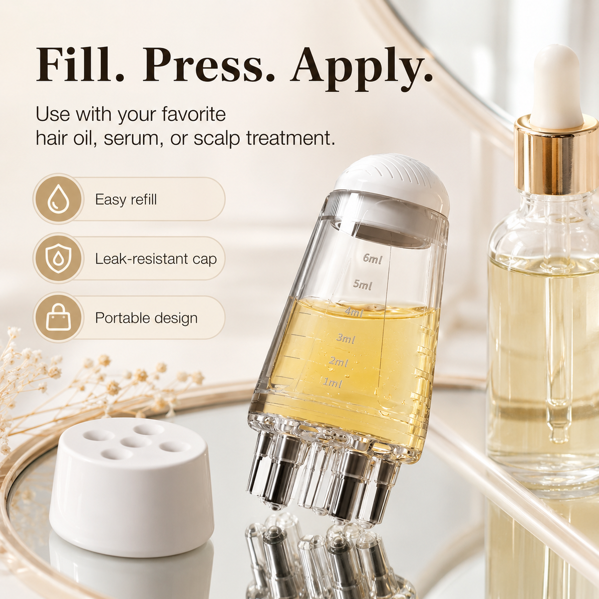 2-in-1 Scalp Root Hair Oil Applicator