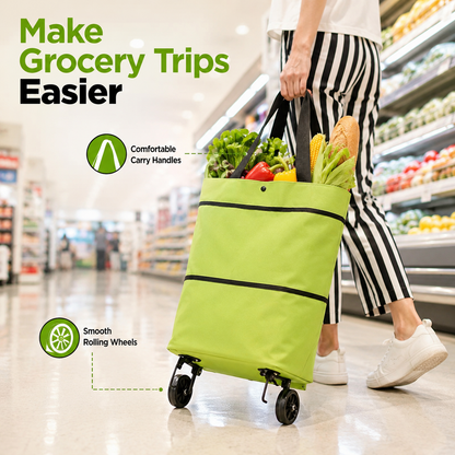 Foldable Shopping Trolley Tote Bag