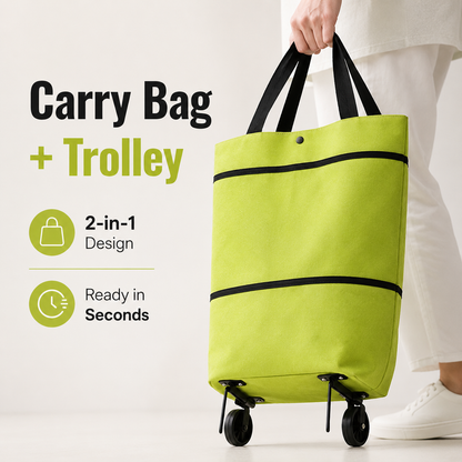 Foldable Shopping Trolley Tote Bag