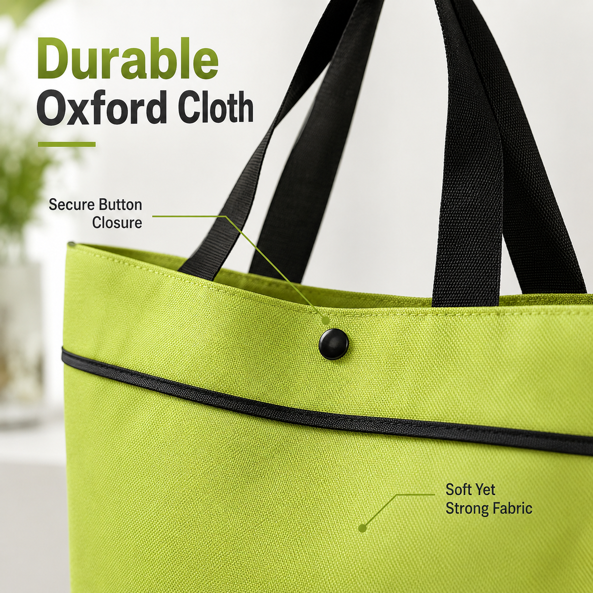 Foldable Shopping Trolley Tote Bag