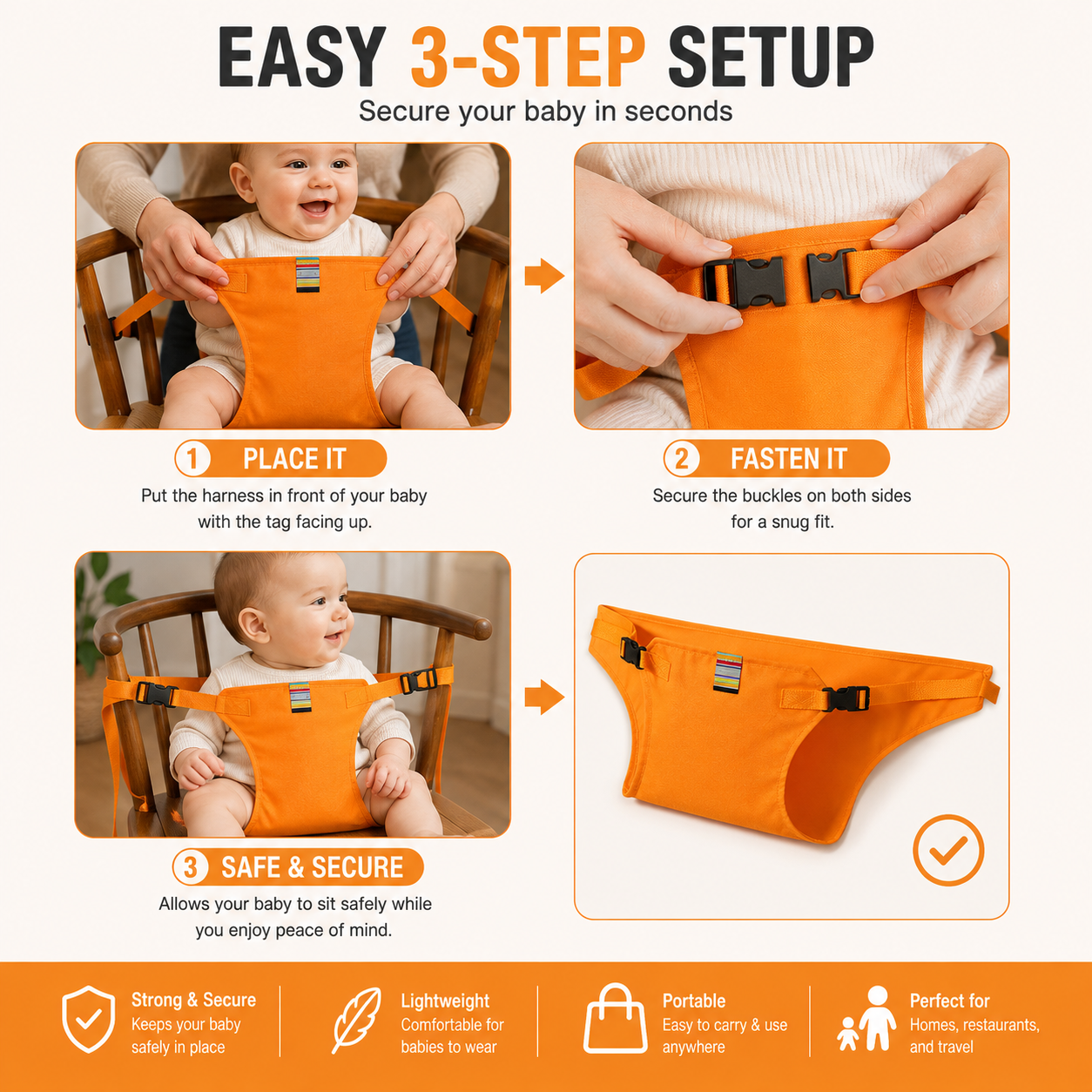 Baby Chair Safety Strap Seat Harness