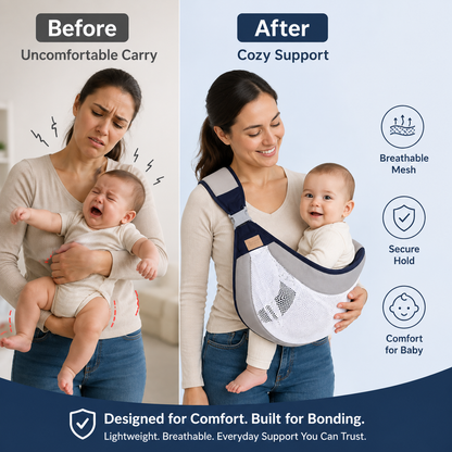 Adjustable Baby Sling Carrier – Lightweight Breathable Mesh👩🏻‍🍼