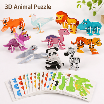 Re Useable Educational 3D Cartoon Puzzle