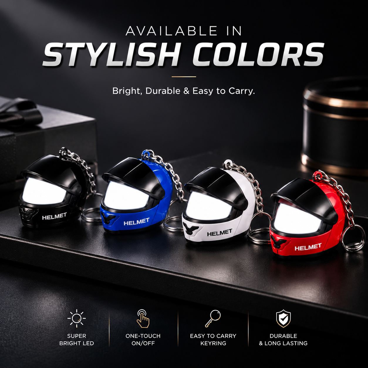 LumiHelmet Flashlight Keychain