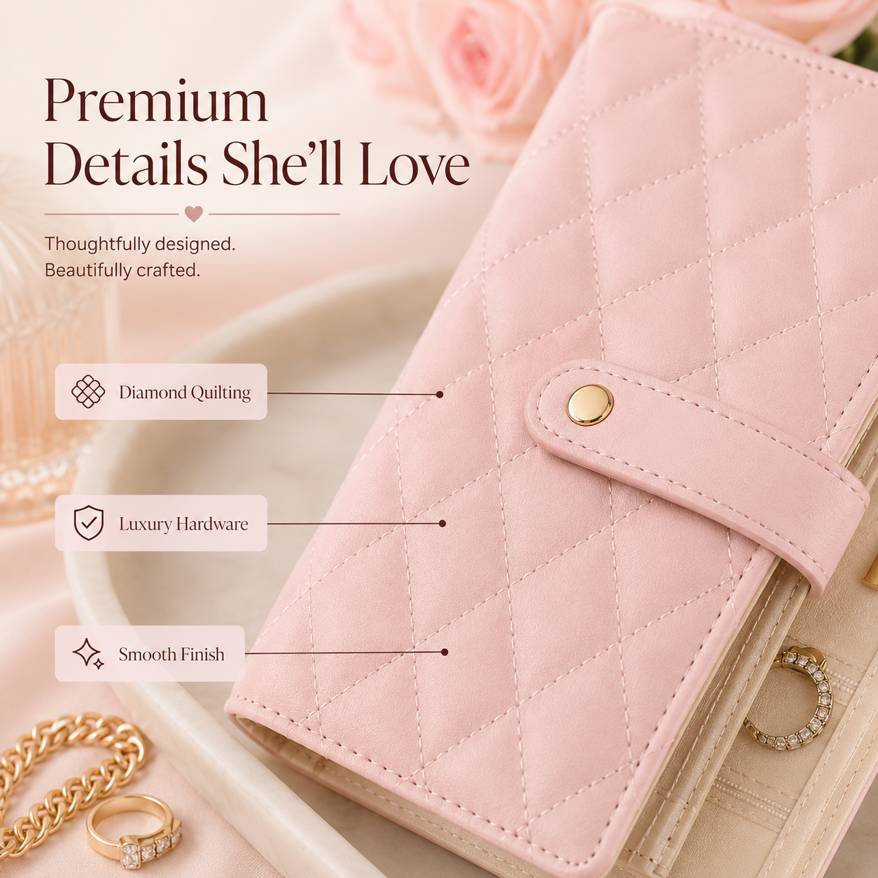 Elegant Jewelry Book Organizer