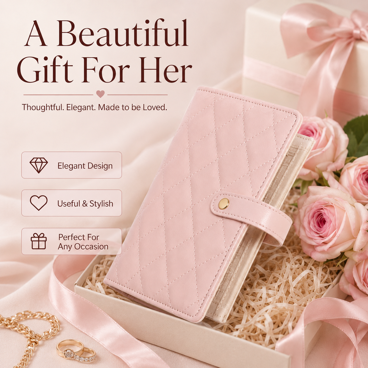 Elegant Jewelry Book Organizer