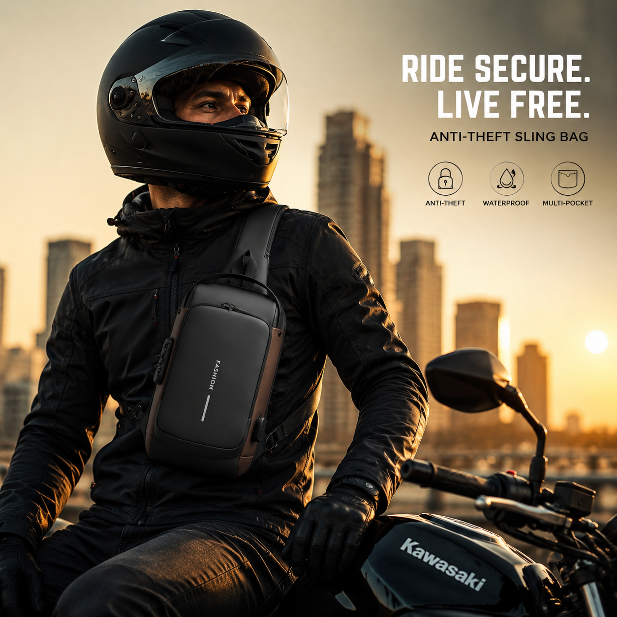 7 in 1 ANTI THEFT CROSSBODY BAG