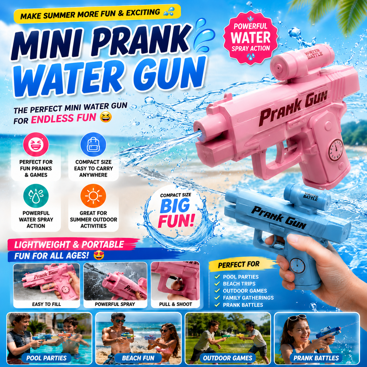 Kids Mini Prank Water Gun