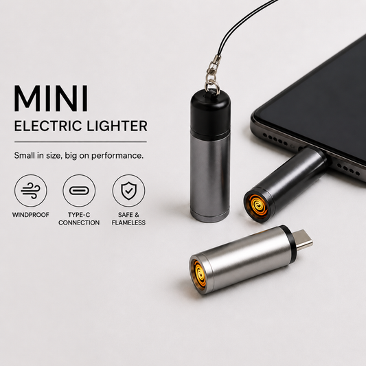 USB‑C Rechargeable Windproof Electric Lighter – Travel & Outdoor Friendly
