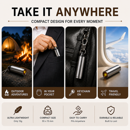 USB‑C Rechargeable Windproof Electric Lighter – Travel & Outdoor Friendly