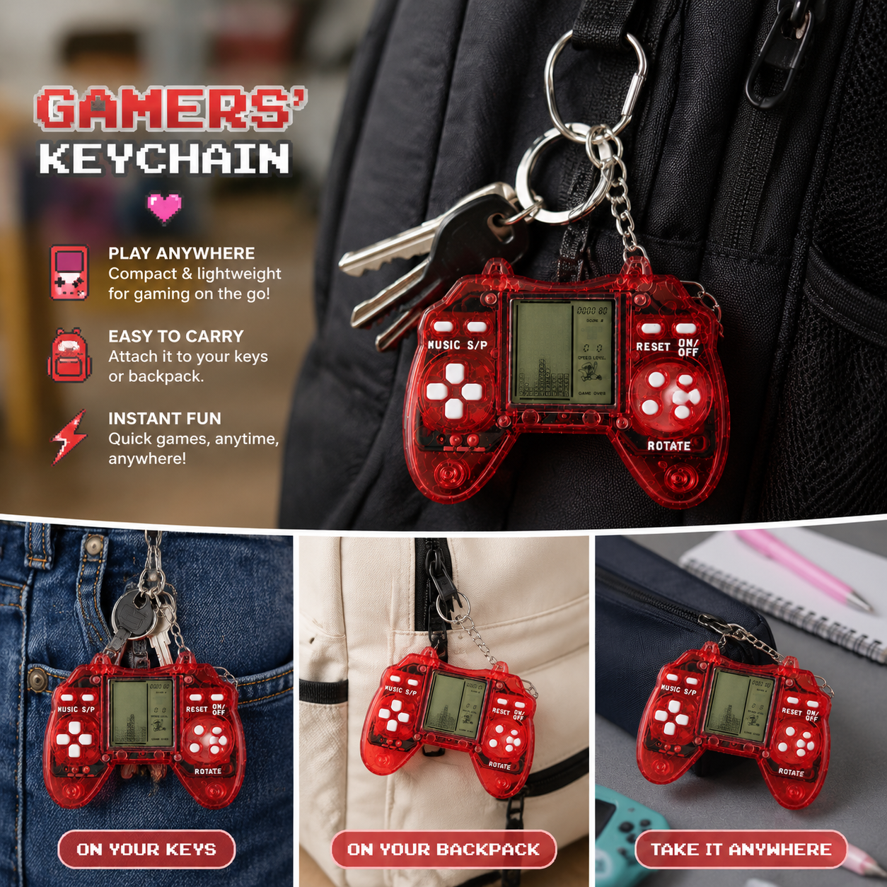 Keychain Console 99 in 1 Retro Mini Console Keychain For everyone – Prime Land