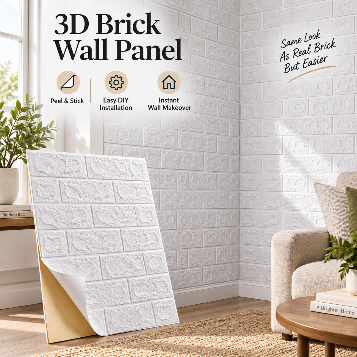 3D Stick Brick Wall Panels 🧱