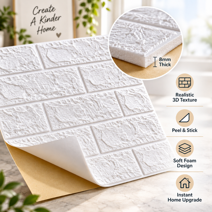 3D Stick Brick Wall Panels 🧱