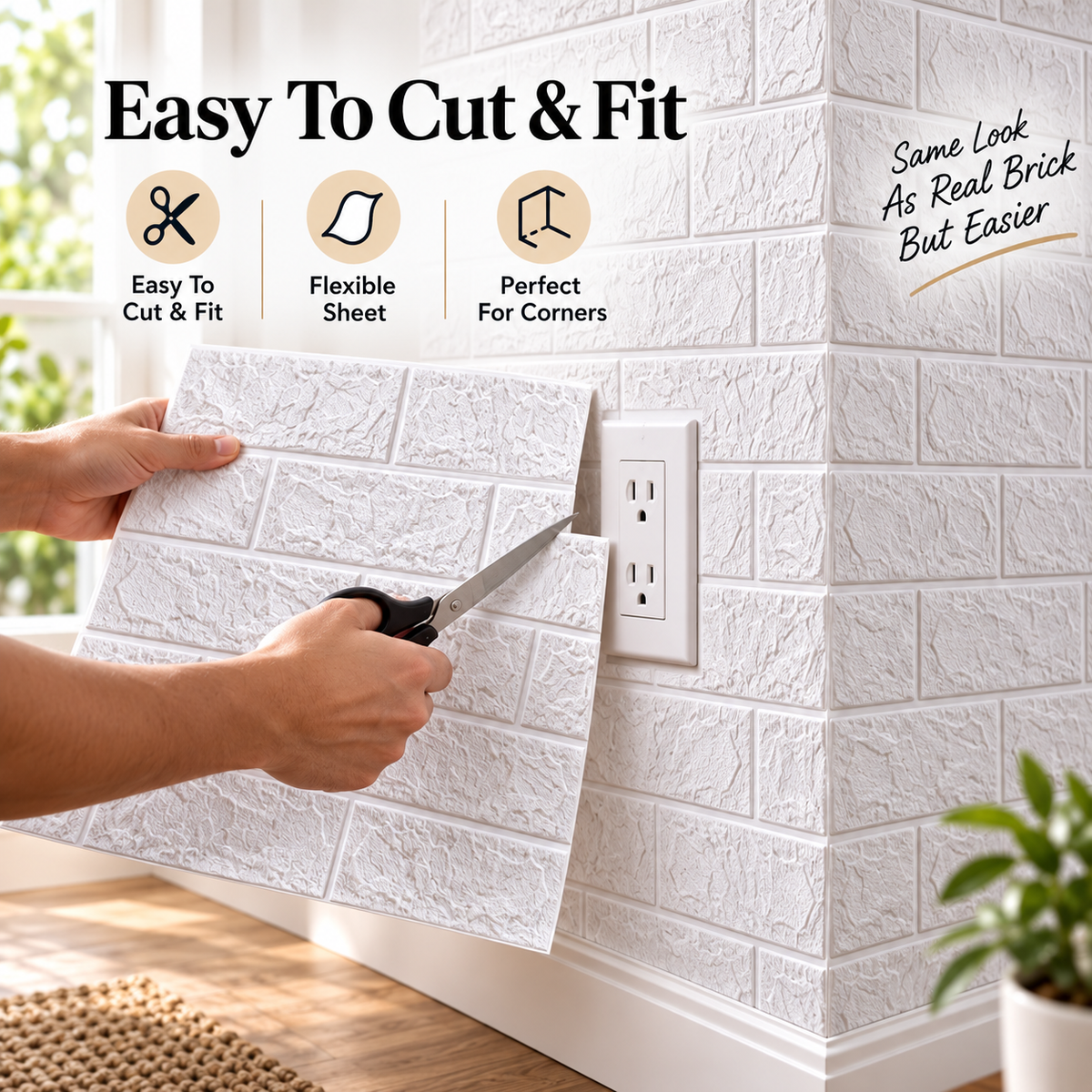 3D Stick Brick Wall Panels 🧱