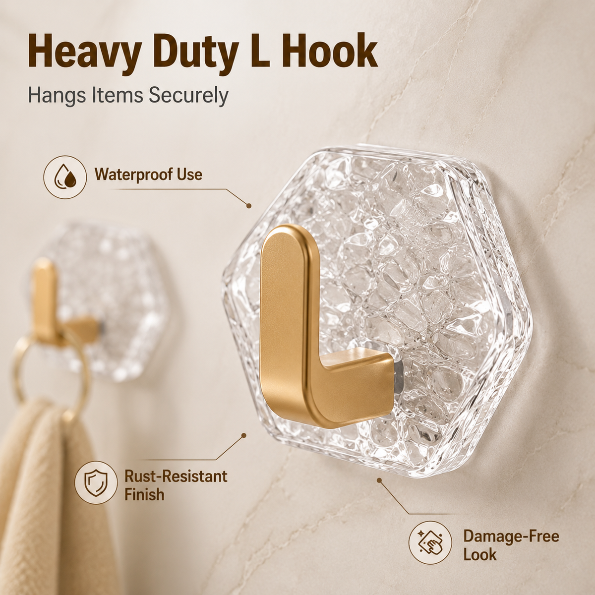 CrystalHold™ Wall Hooks