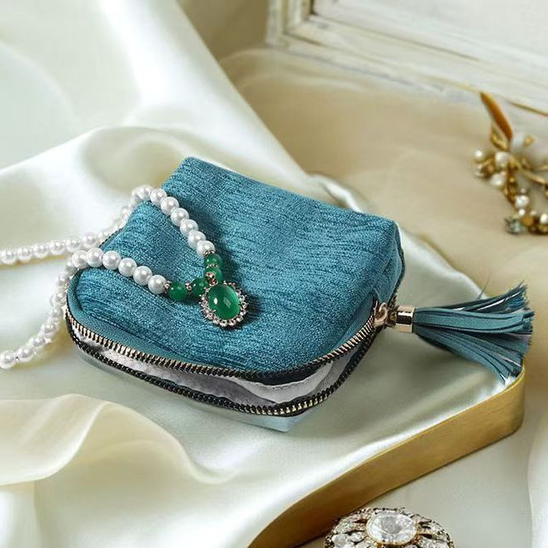 Zipper Travel Jewelry Box Case