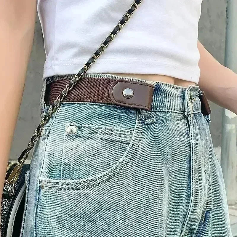 Unisex Elastic No Buckle Belt