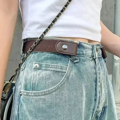 Unisex Elastic No Buckle Belt