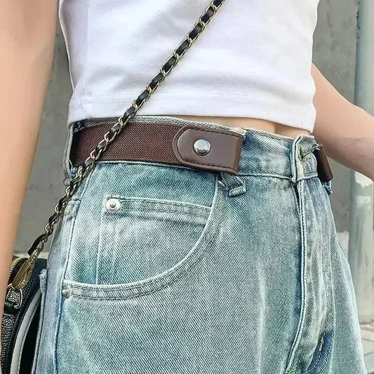 Unisex Elastic No Buckle Belt