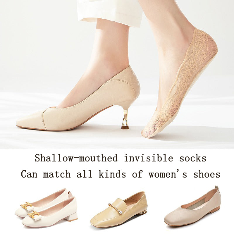 Lace No Show Liner Socks for Women (  Anti Bacterial + Smell Free )