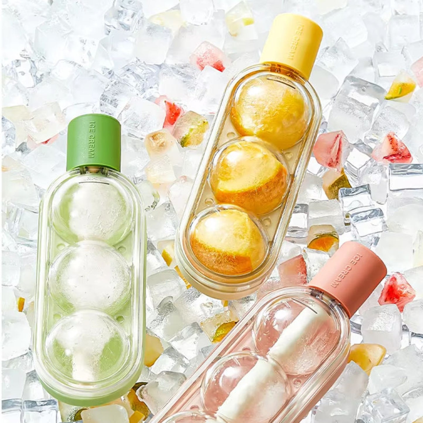 3-in-1 Ice Lollipop Shape Tray And Portable Frozen Treats