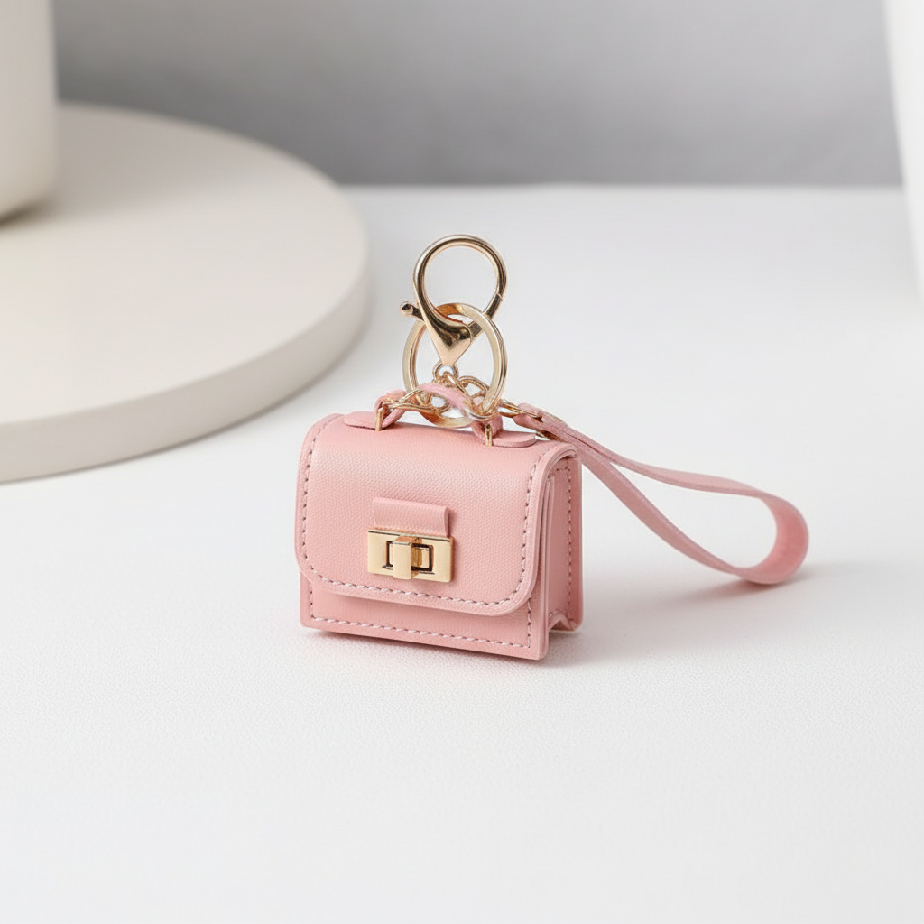 Leather Mini Purse Keychain