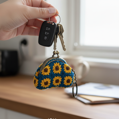 Handmade Mini Crochet Keychain Purse