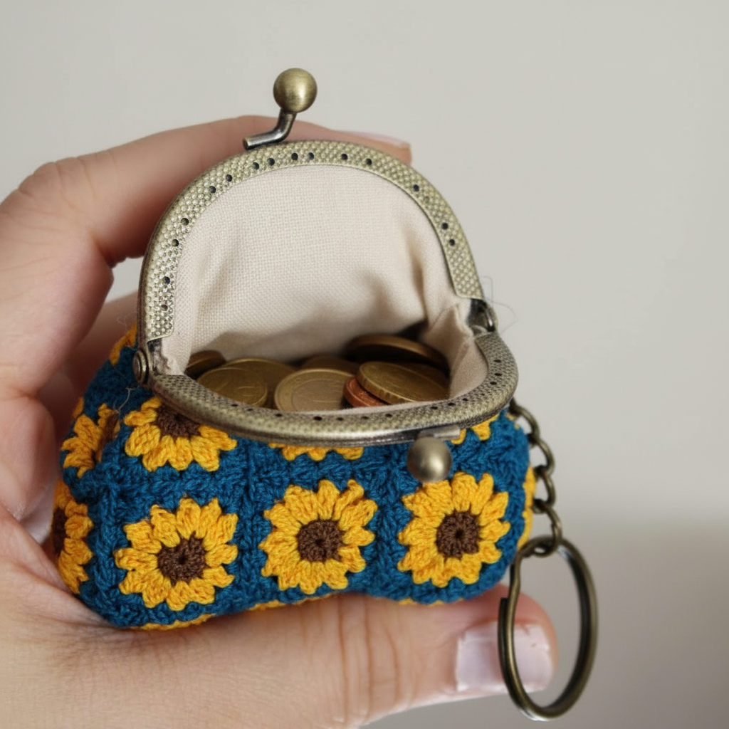 Handmade Mini Crochet Keychain Purse