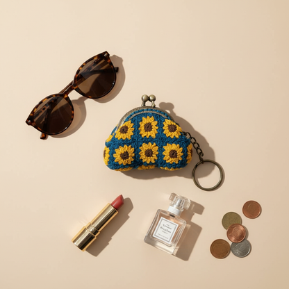 Handmade Mini Crochet Keychain Purse