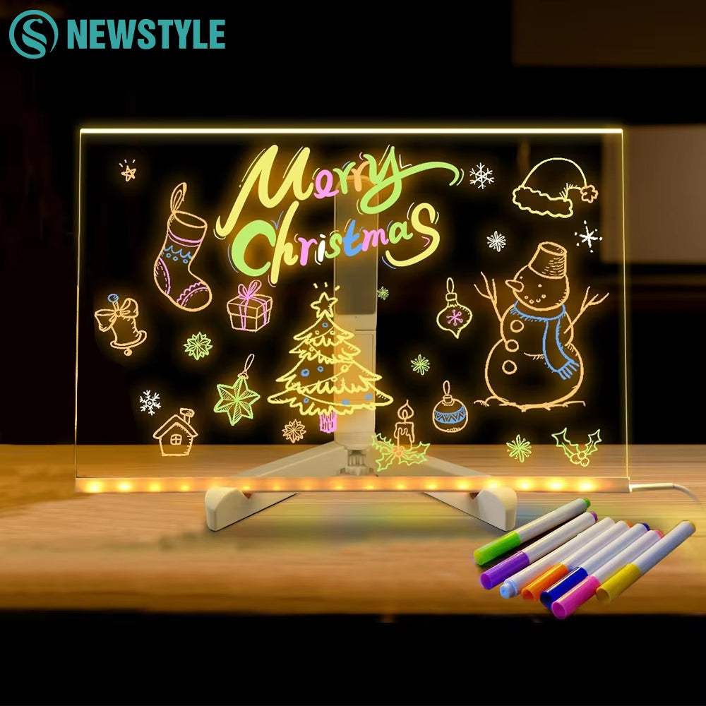 Acrylic Note Board with Color Light