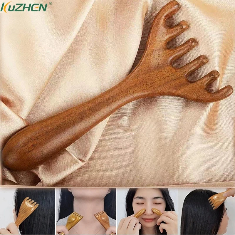 Wooden Head Massager Scalp