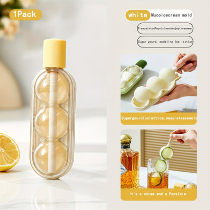 3-in-1 Ice Lollipop Shape Tray And Portable Frozen Treats
