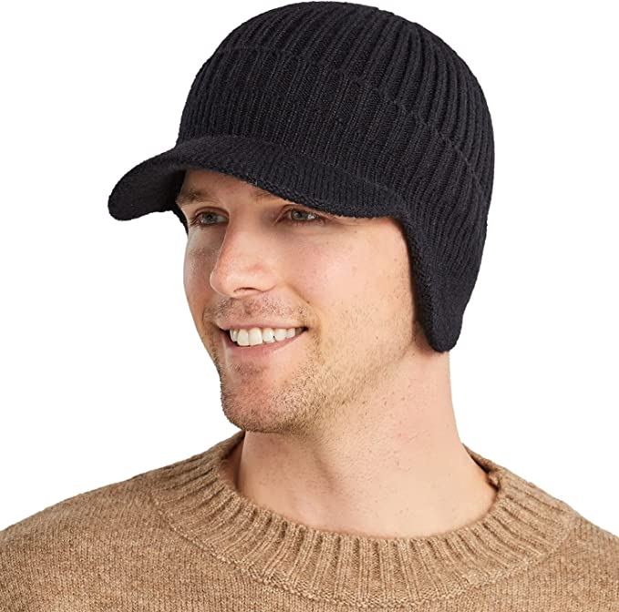 2 in 1 Elastic Warm Ear Protection Knitted Hat