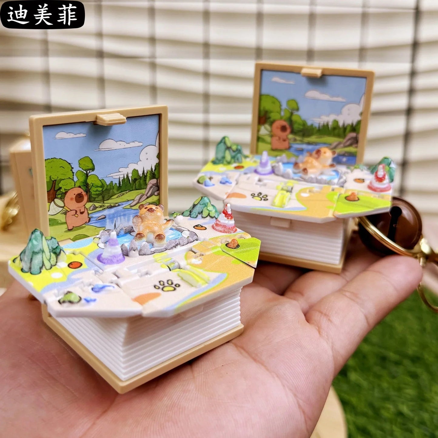 Capybara 3D Fantasy Book Keychain
