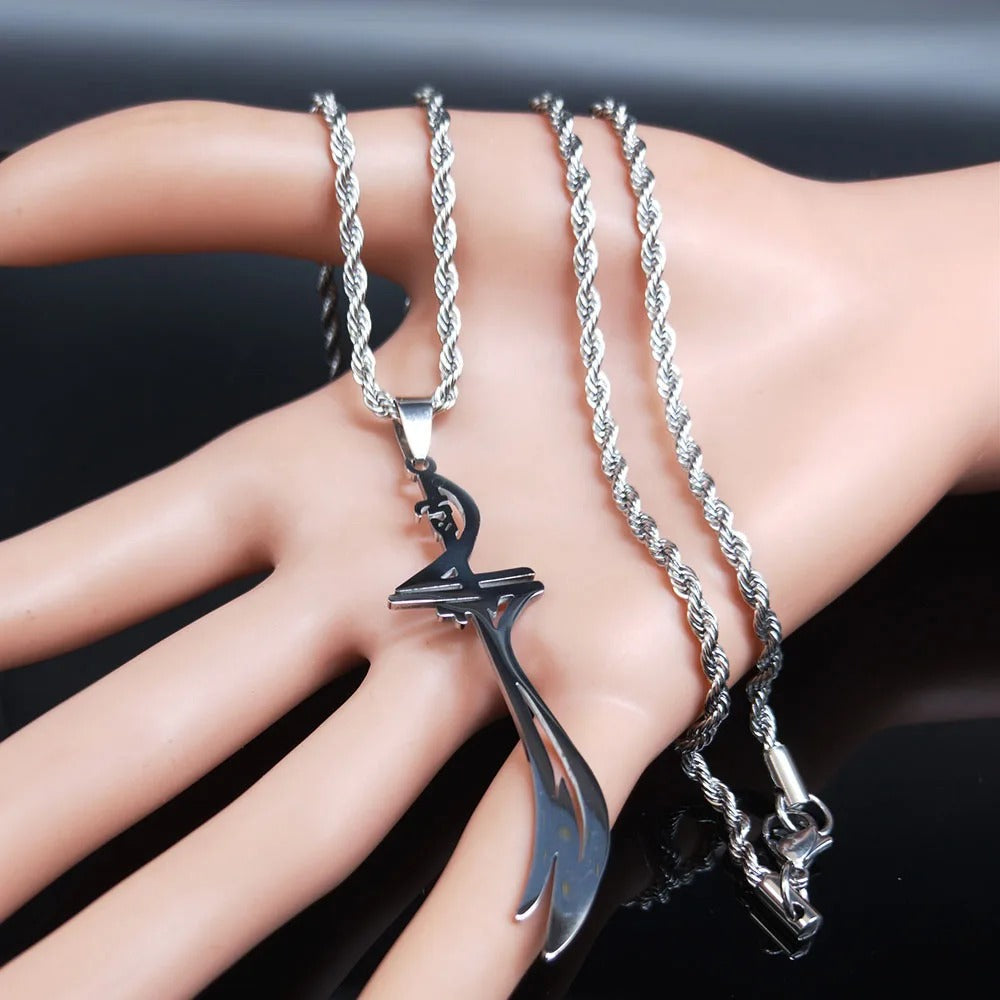 Zulfiqar Sword Hazrat Ali Mula Sword Pendant Necklace