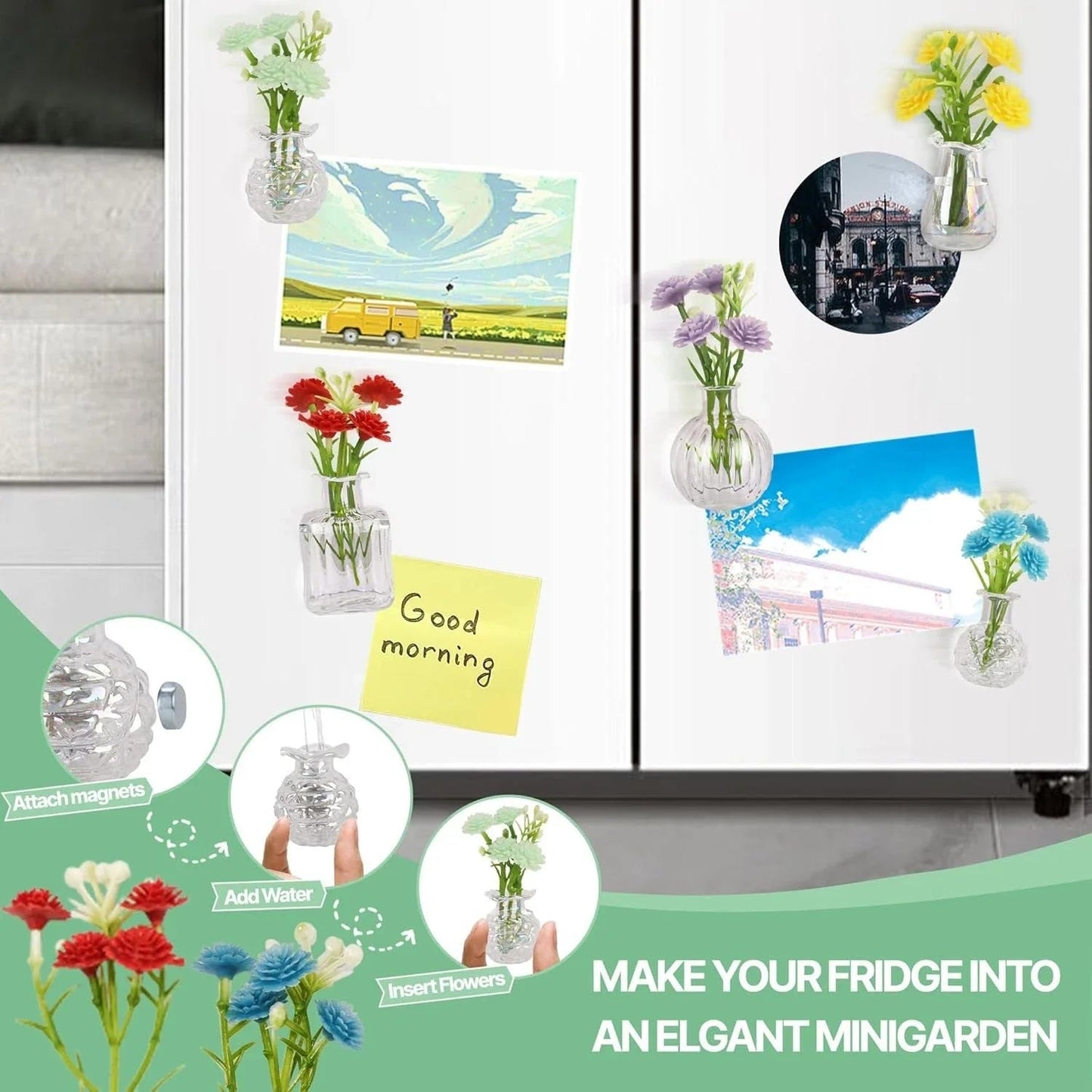 Cute Fridge Mini Vase Magnets